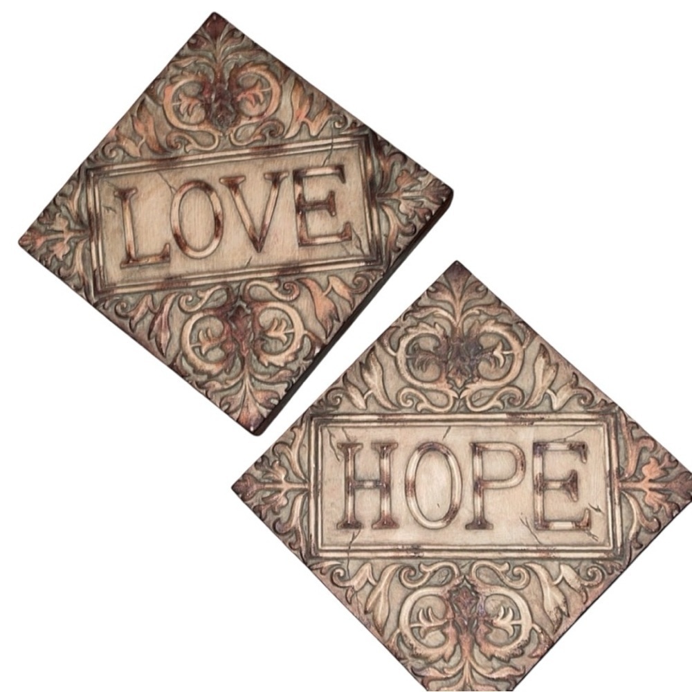 🌺Decorative Wall Plaques - Hope and Love